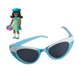American Girl CAT EYE SUNGLASSES 1960's Melody Doll Meet Accessory Blue Glasses